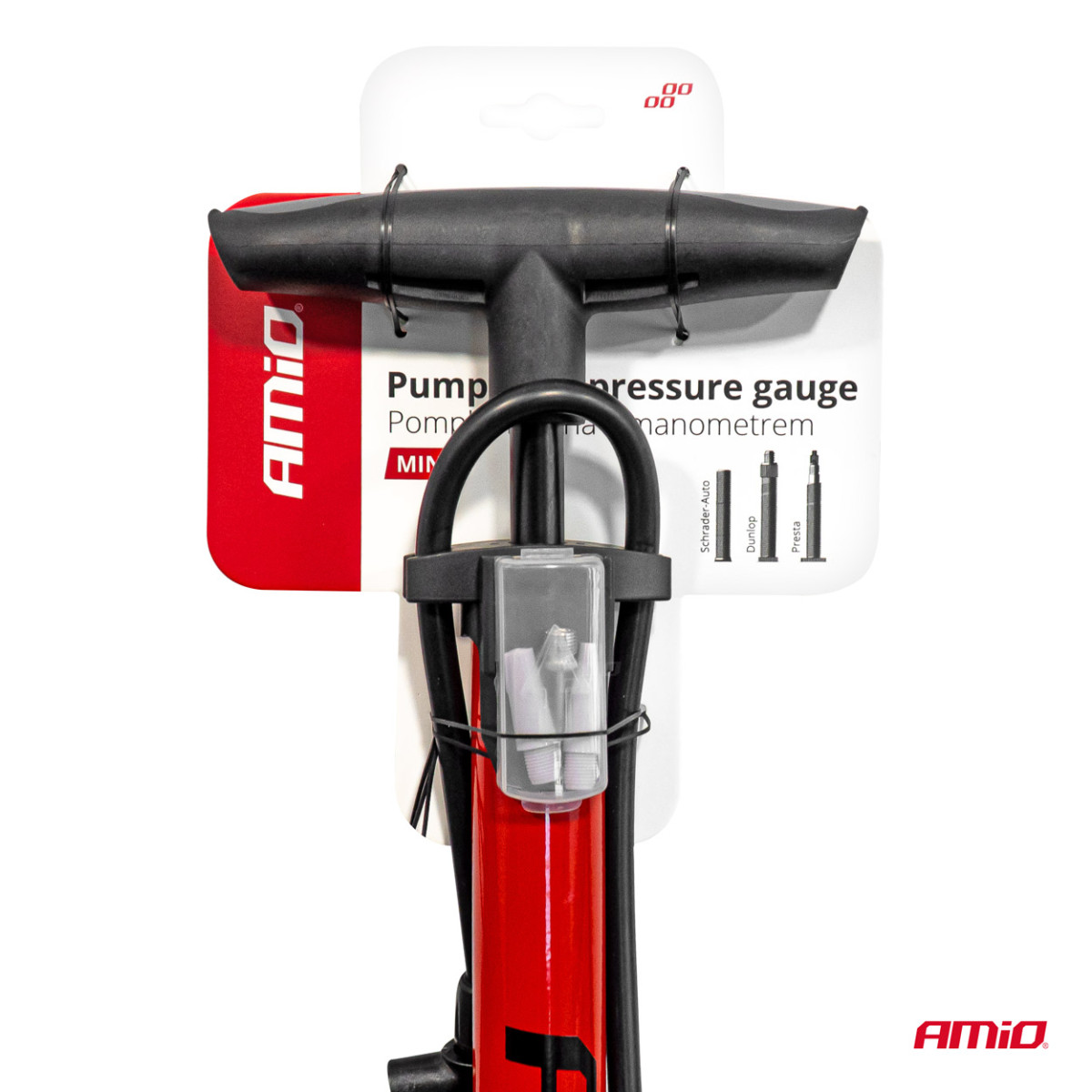 Metallist käsipump manomeetriga MINI PU08 AMIO-04343
