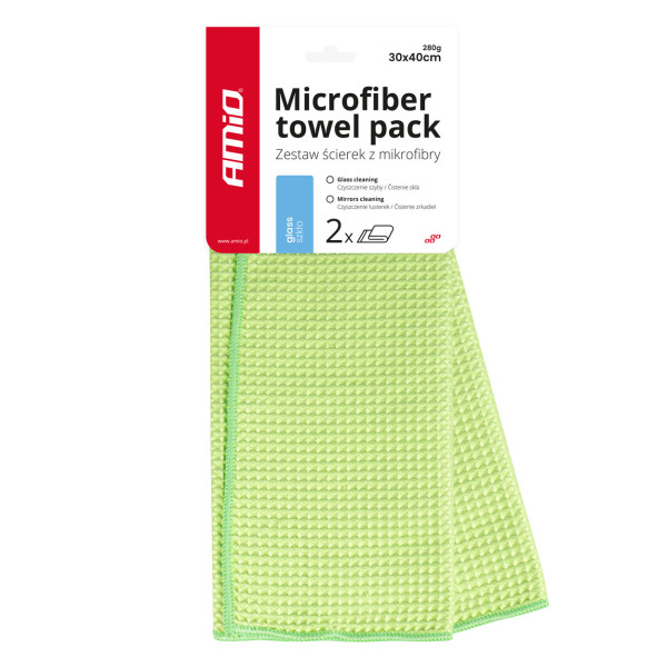 Mikrokiudlapp klaasi ja paksu mustuse puhastamiseks 30×40 cm, 2 tk. AMiO-03734