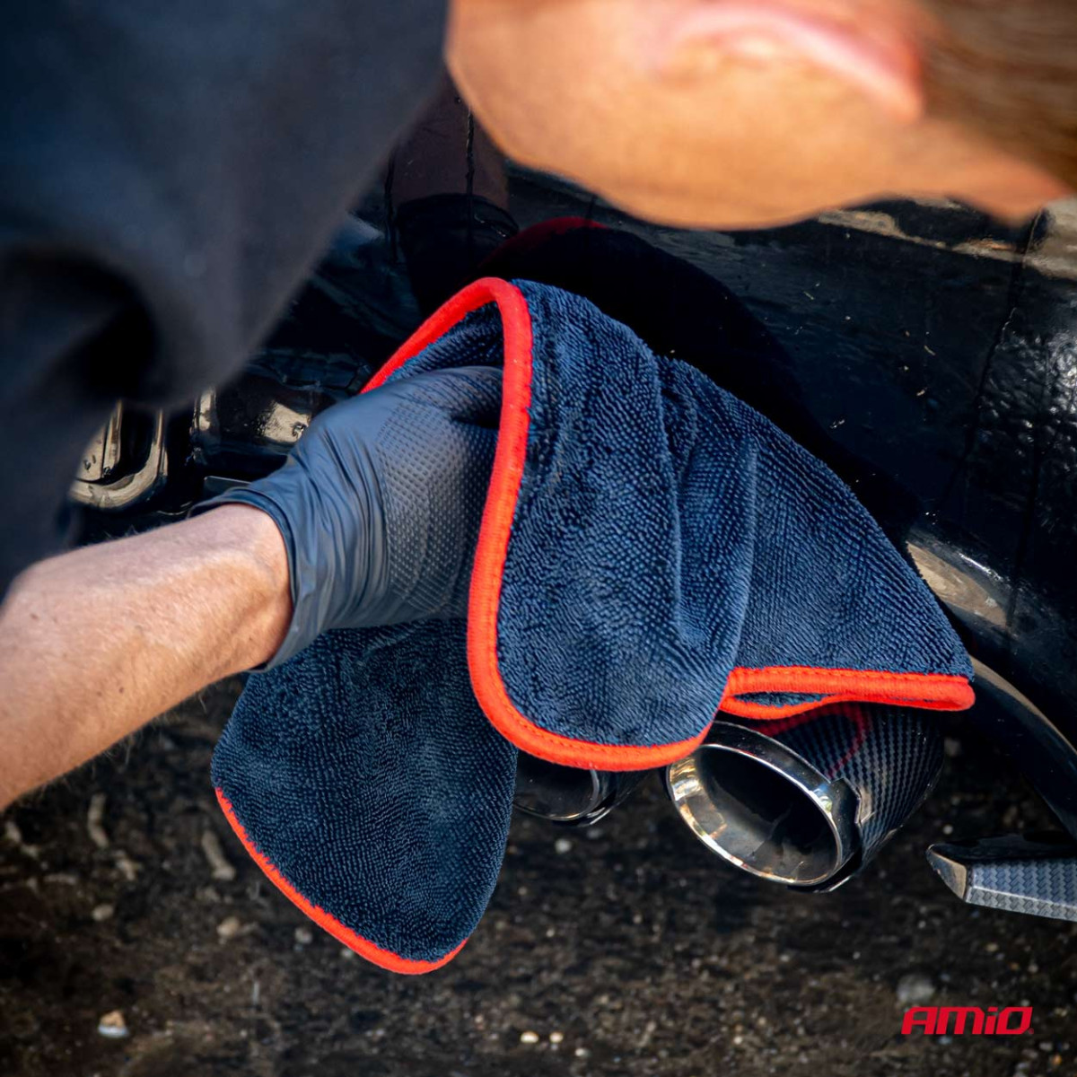 Kahepoolne mikrokiust rätik 1200 g/m² 30x40 cm, AMIO-04491