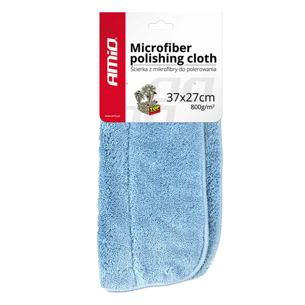 Mikrokiust poleerimislapp 37x27 cm, 800 g/m² AMIO-01620