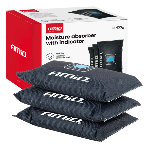 Auto niiskuseimaja indikaatoriga, 3 × 400 g AMIO-04878