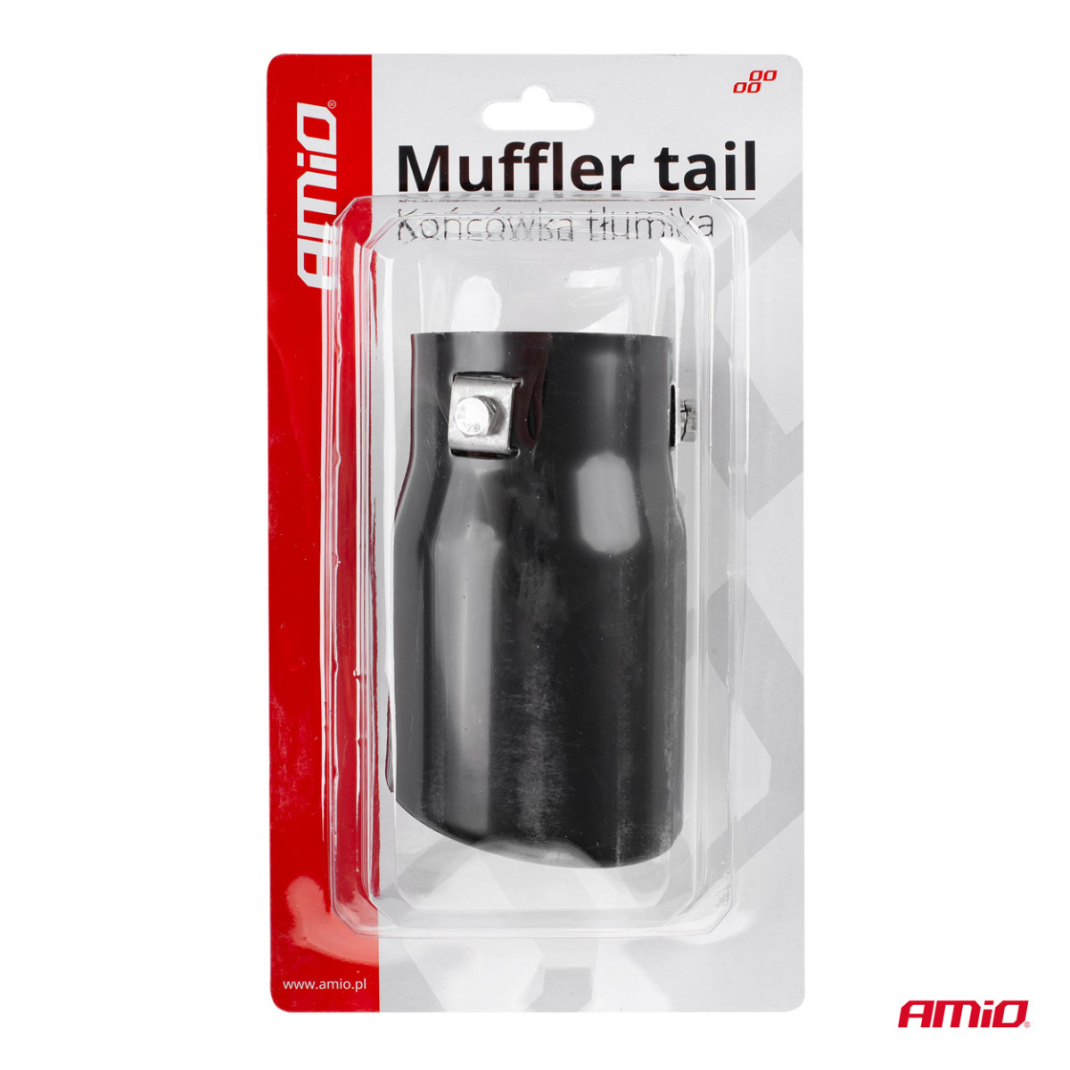 Summuti ots 43-62 mm, roostevaba teras, must, AMIO-01317