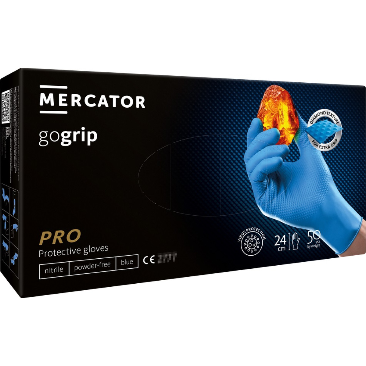 Nitriilkindad GoGrip sinised, suurus L, 50 tk.