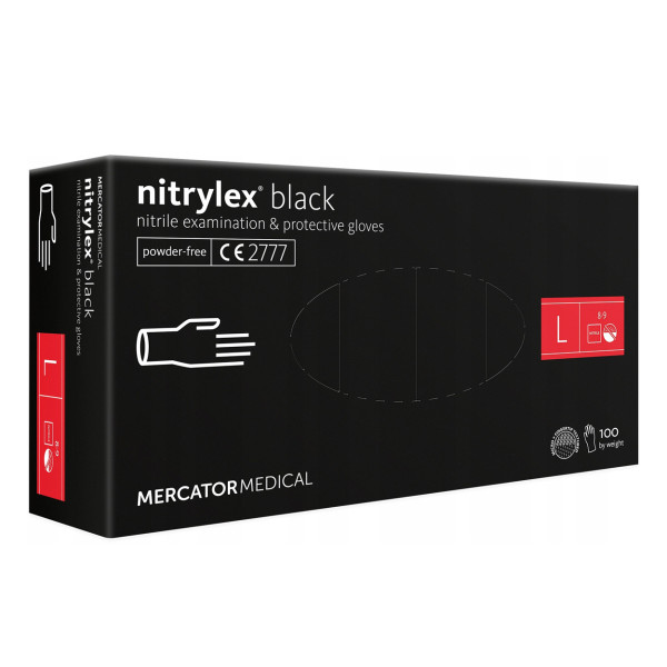 Kaitsekindad nitriilmaterjalist Nitrylex Black, suurus L, 100 tk.