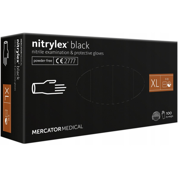 Kaitsekindad nitriilmaterjalist Nitrylex Black, suurus XL, 100 tk.