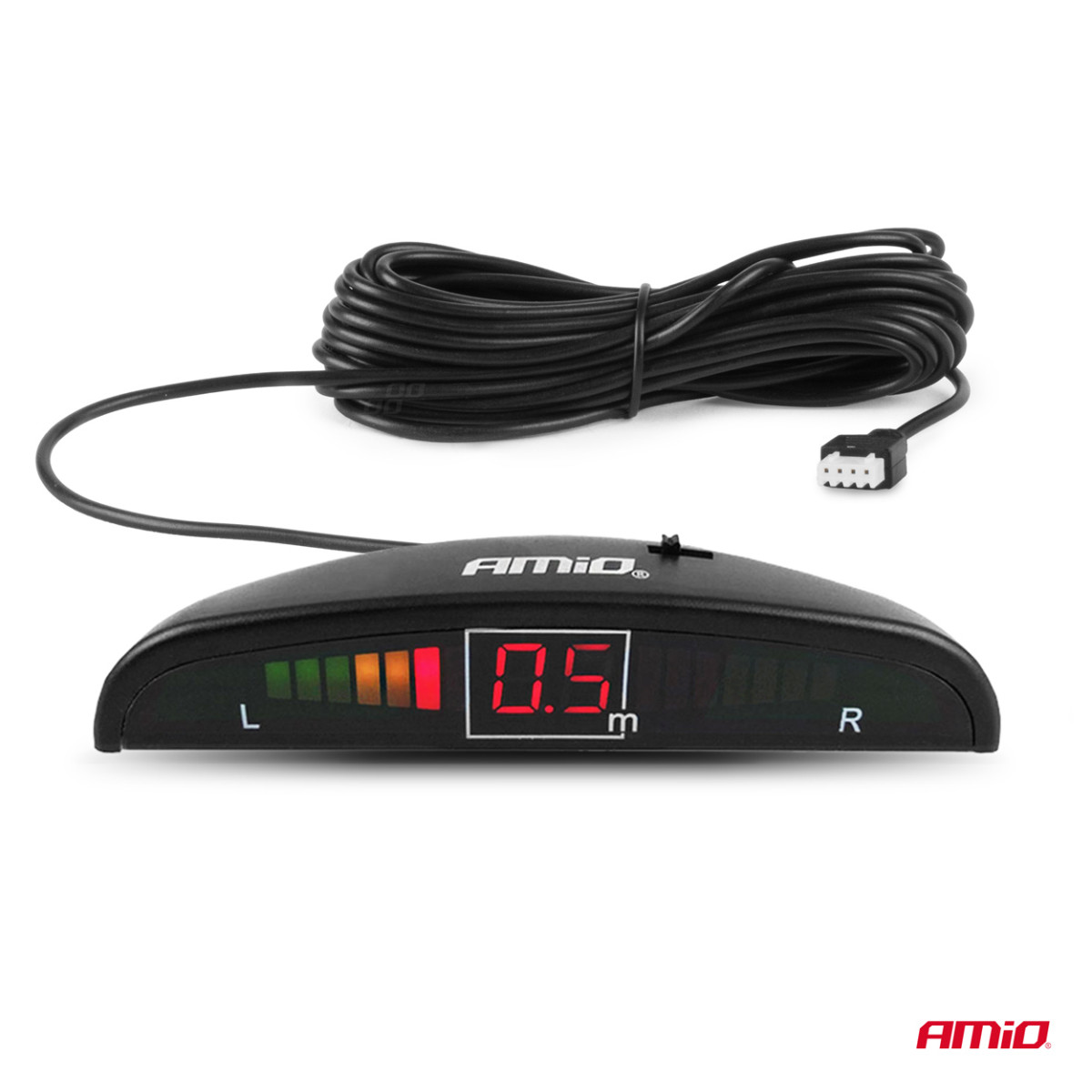 Parkimisabisüsteem LED, 8 musta andurit, sisemine paigaldus 16,5 mm AMIO-02256