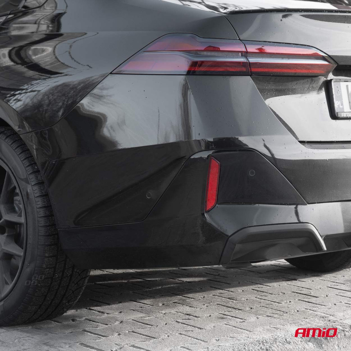 Parkimisabisüsteem LED COB, 4 musta andurit, sisemine paigaldus 16,5 mm AMIO-02285