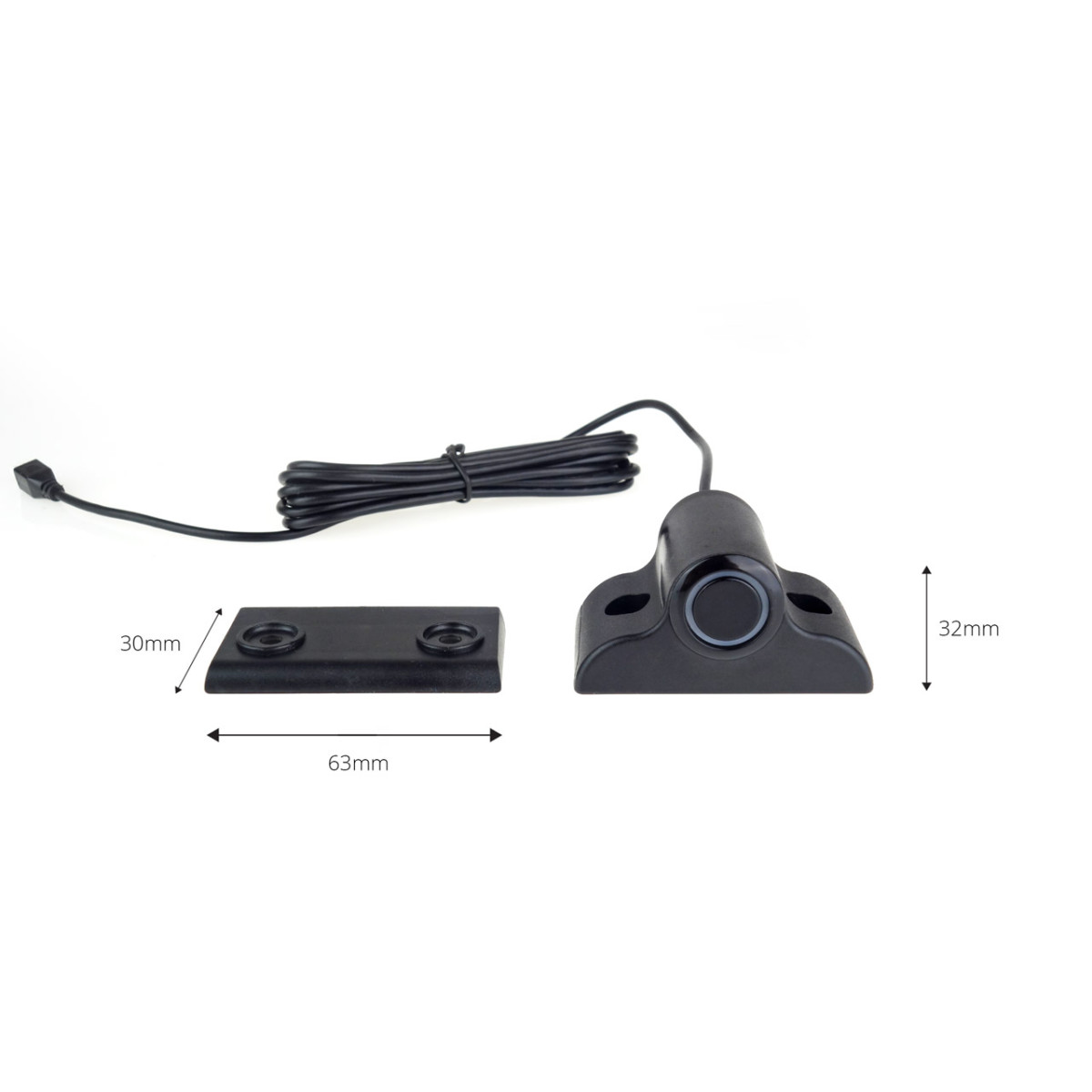 Parkimisabisüsteem TFT02 4.3" HD-310-LED kaameraga, 4 musta anduriga, veoautodele