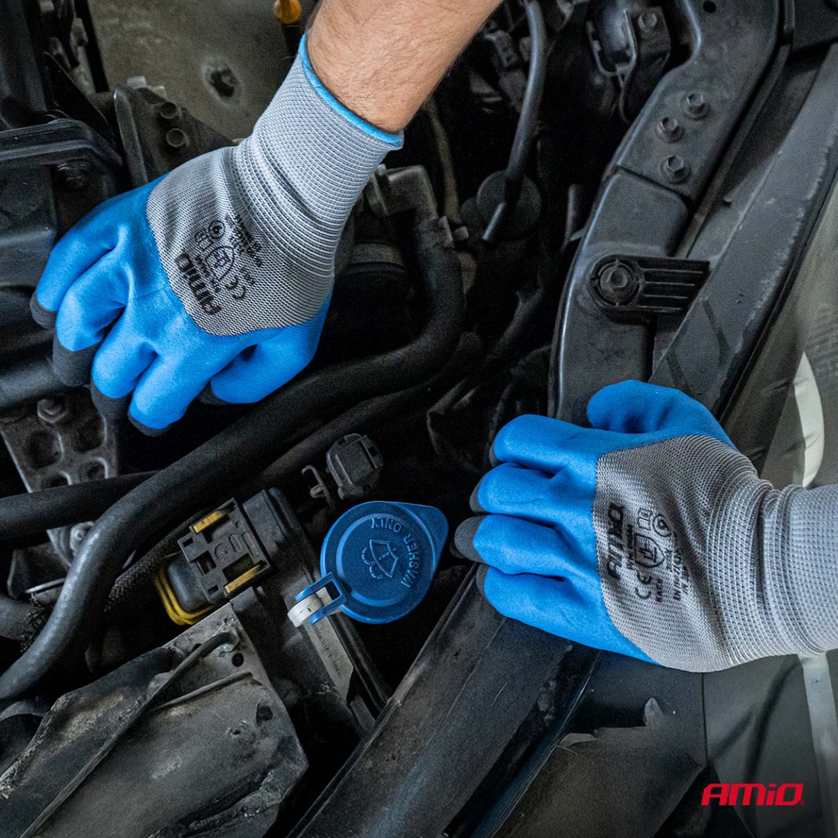 PE-lateksist töökindad 3/4 vahtkattega, suurus 8, 4 tk (2 paari), 3131X