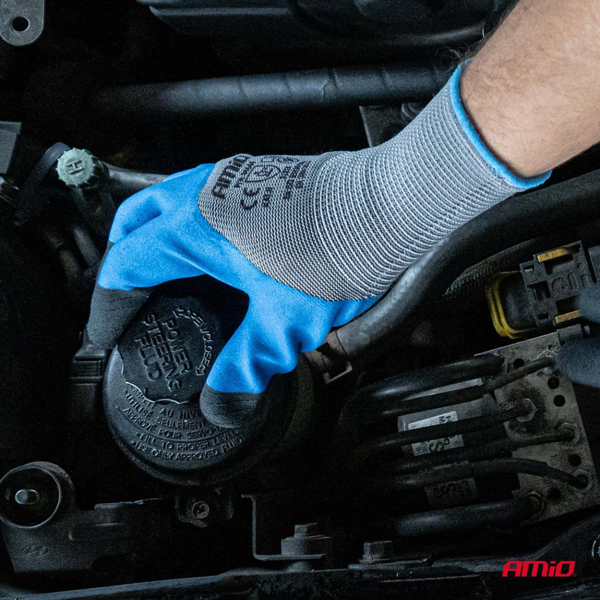 PE-lateksist töökindad 3/4 vahtkattega, suurus 8, 4 tk (2 paari), 3131X