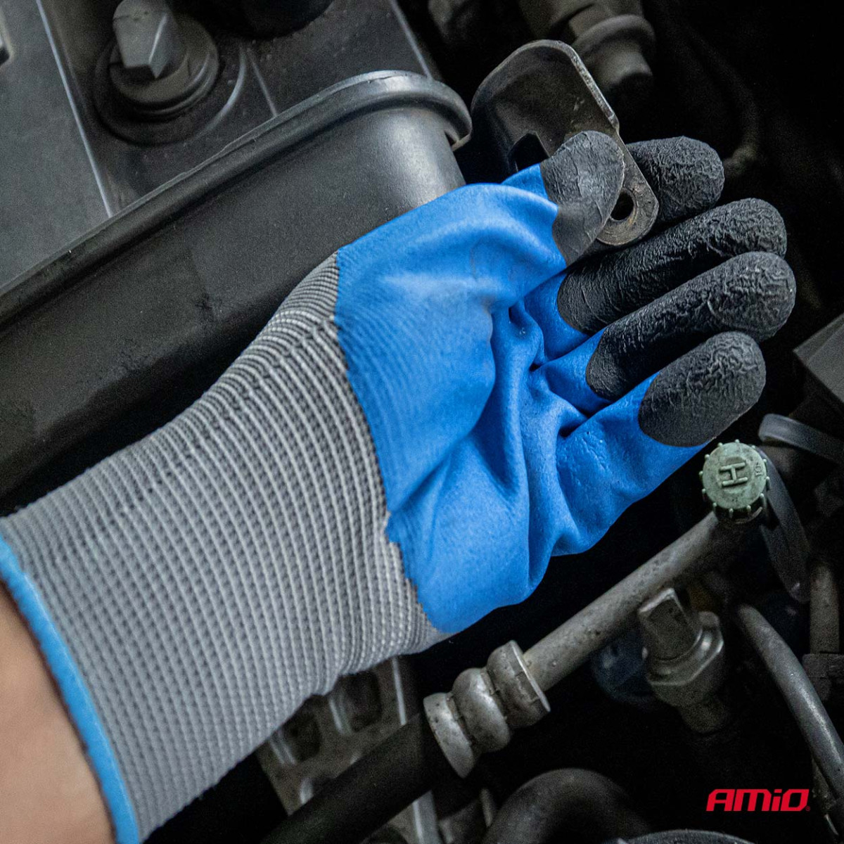 PE-lateksist töökindad 3/4 vahtkattega, suurus 8, 4 tk (2 paari), 3131X