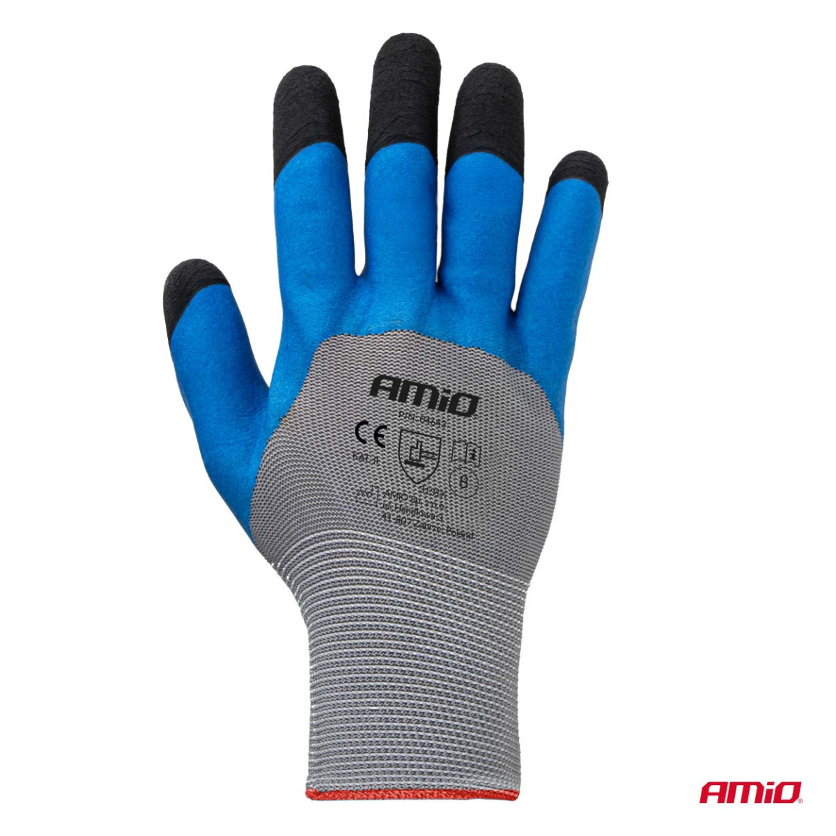 PE-lateksist töökindad 3/4 vahtkattega, suurus 8, 4 tk (2 paari), 3131X