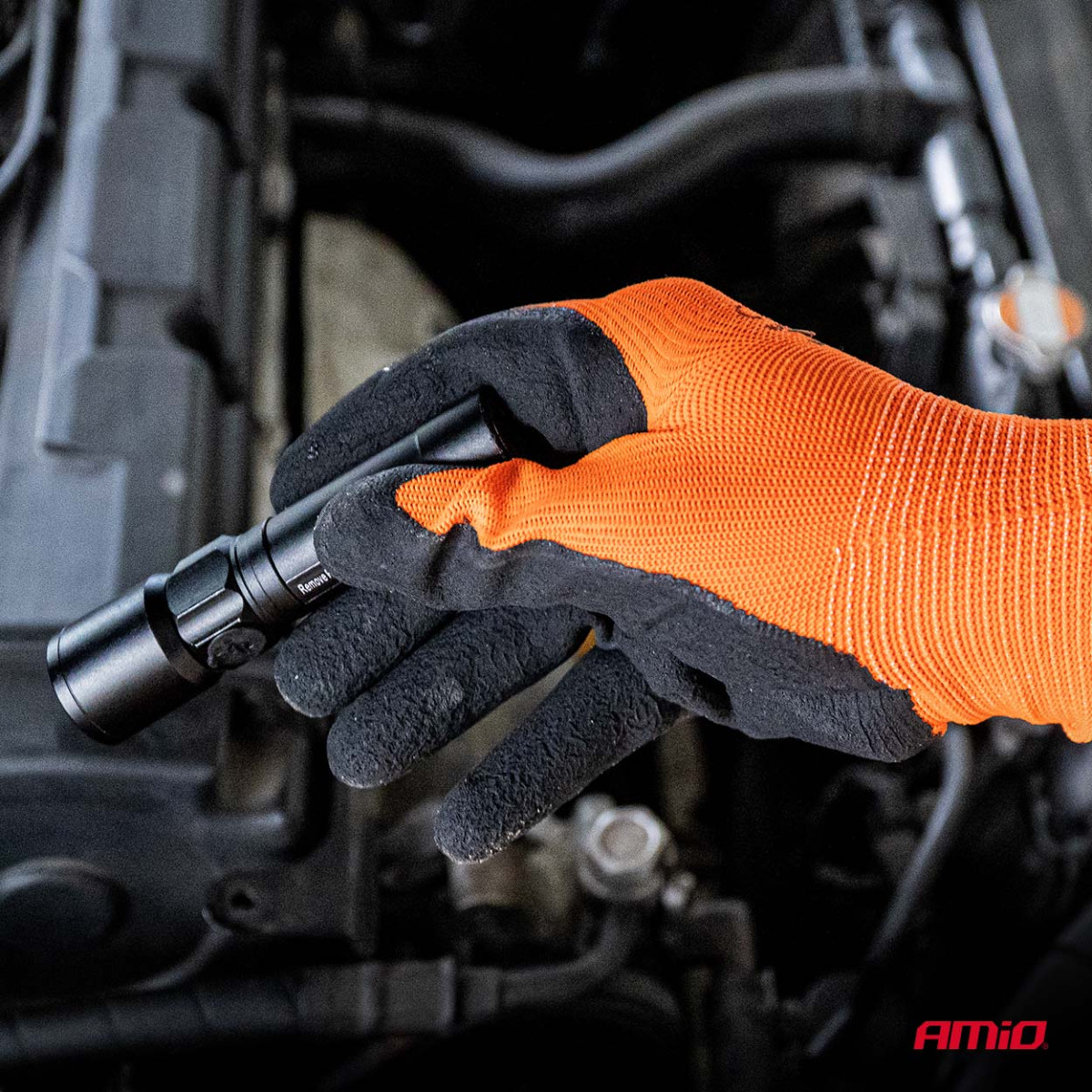 Kaitsevad polüesterkindad lateksvahuga, suurus 10, 2 paari (4 tk), 2132X, AMIO-04641