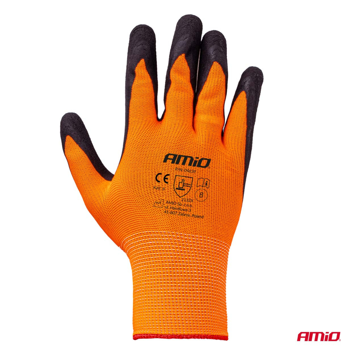 PE Latex foamsafety gloves 4 pcs Size 8 (2 pairs), AMIO-04639