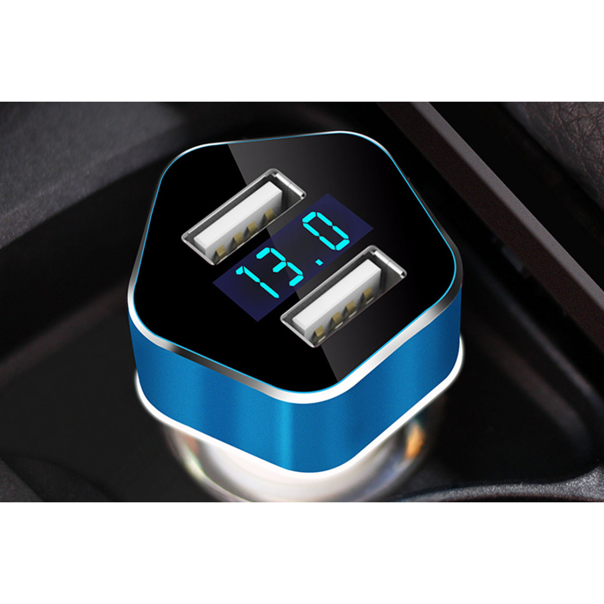 Auto USB laadija voltmeetriga, 2×USB PCH PRO-05 AMIO-02358