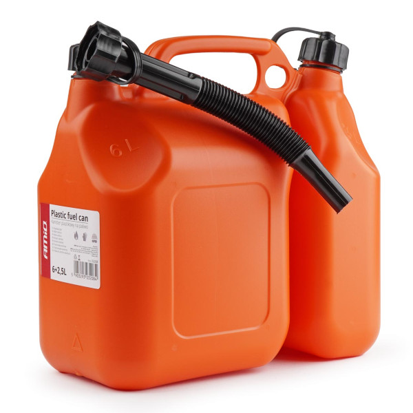 Plastikust kahekambriline kütusekanister 6 L + 2,5 L AMIO-03208