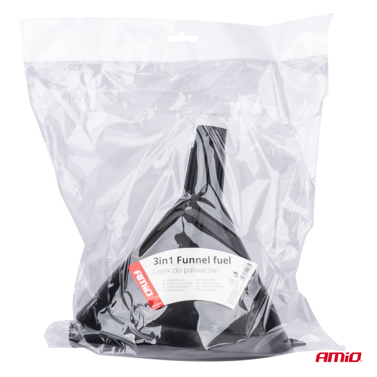 Plastikust universaalne lehter sõelaga, 3 osa, elliptiline, 14 cm AMIO-04037