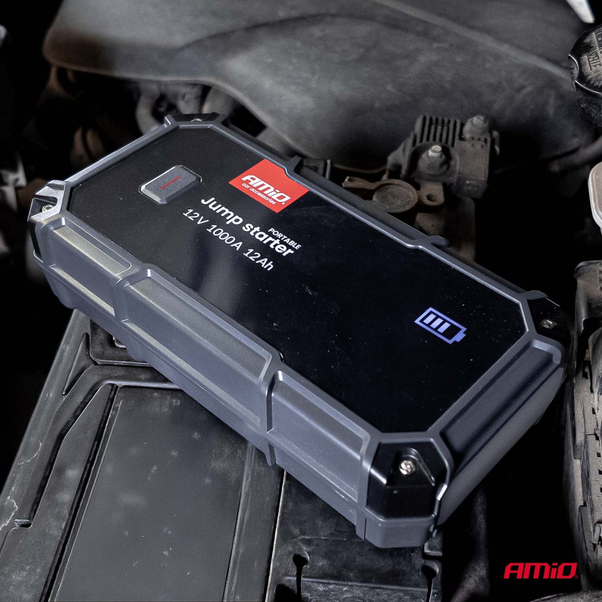 3in1 auto käivitusabi/LED/akupank 12V 12Ah 1000A PRO AMIO-04676