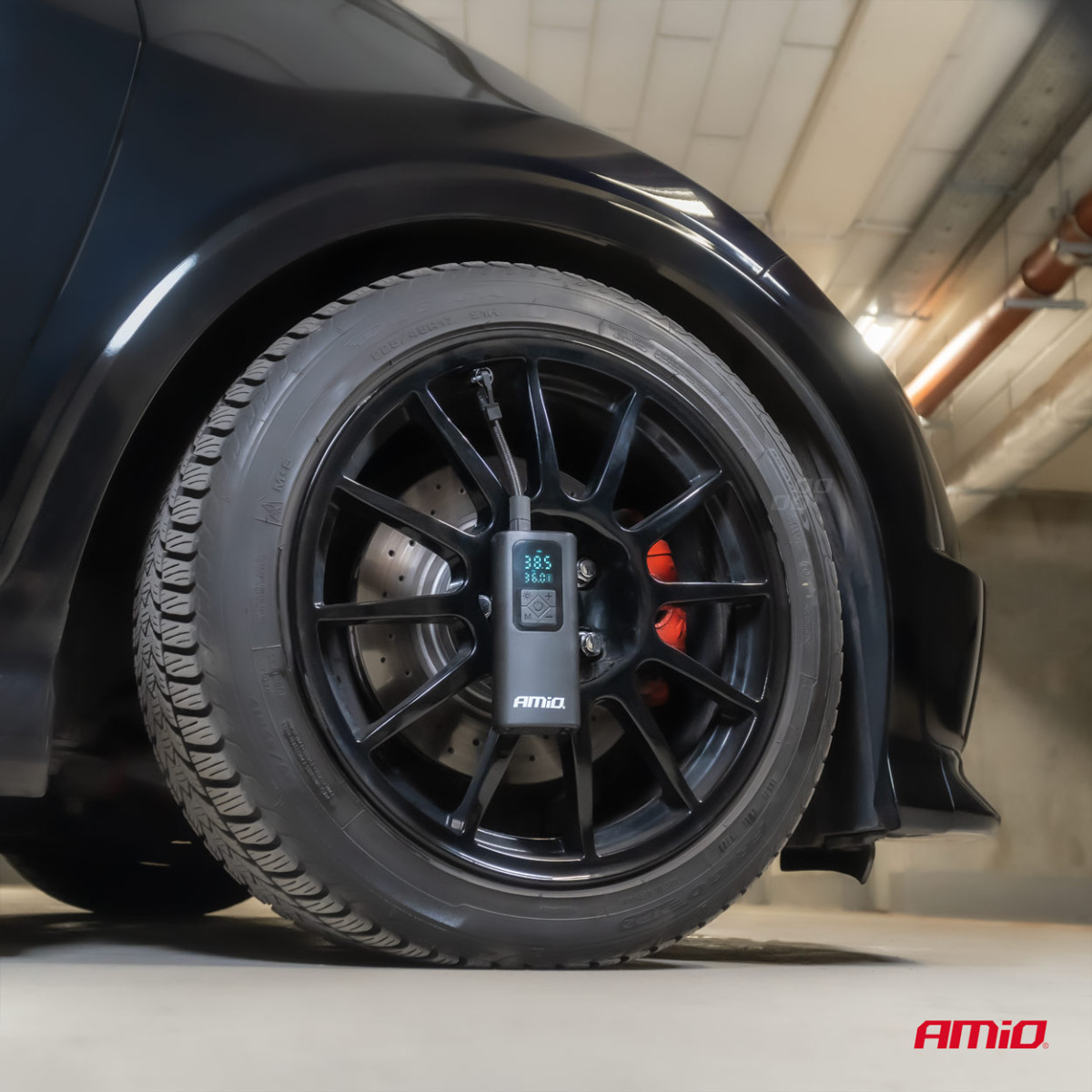 Juhtmevaba autokompressor 40 W LED-tule, akupanga ja USB-C-ga, AMIO-04377