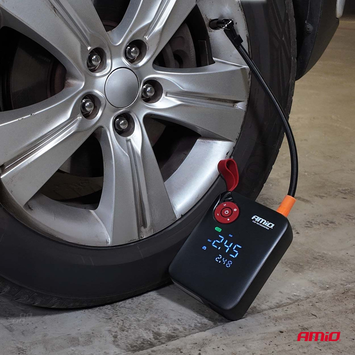 Mini 4-in-1 auto käivitusabi/LED/kompressor/akupank 12V 7.2Ah 600A PRO AMIO-04675