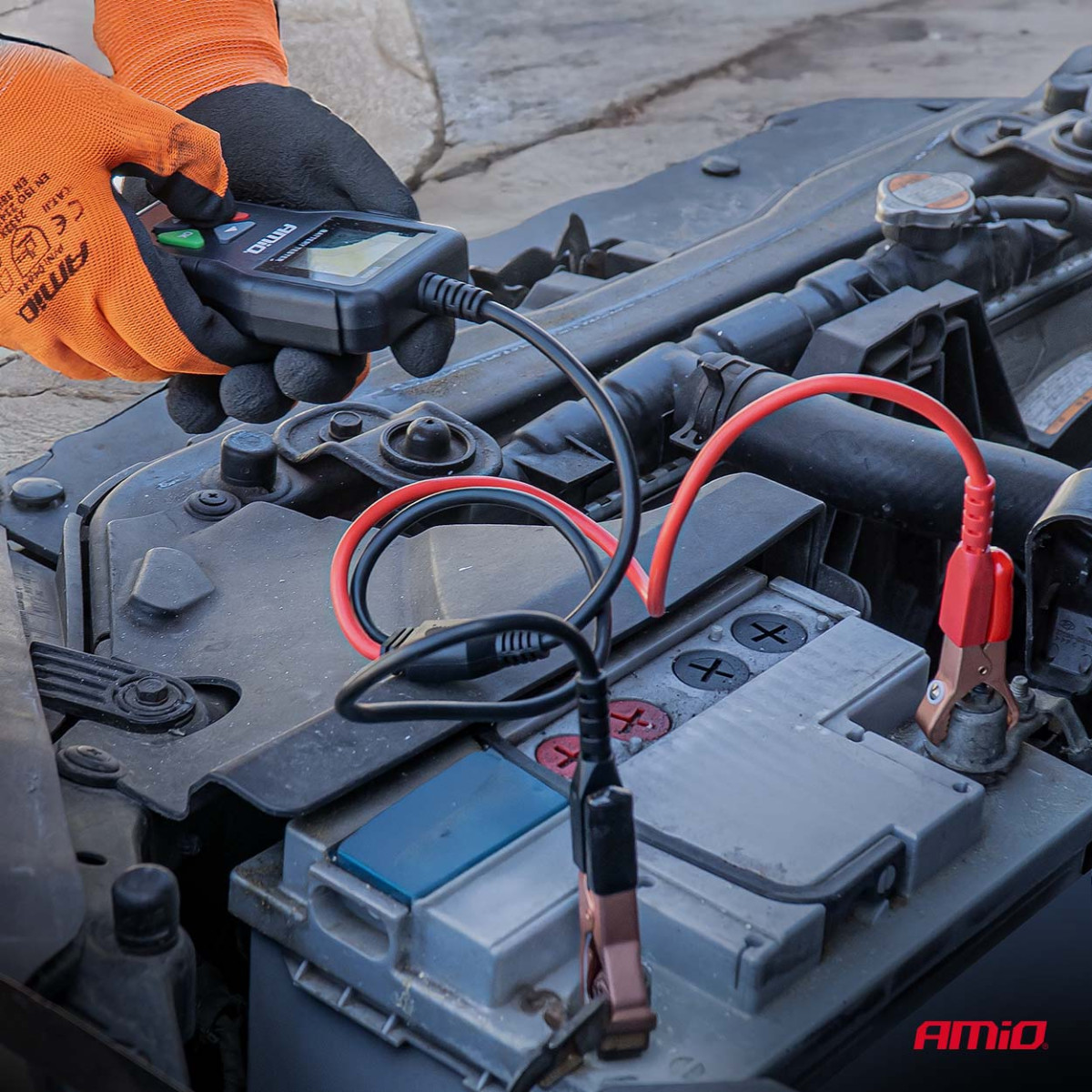 Professionaalne digitaalne aku tester, 2-220 Ah, 6 V / 12 V / 24 V, AMIO-04920