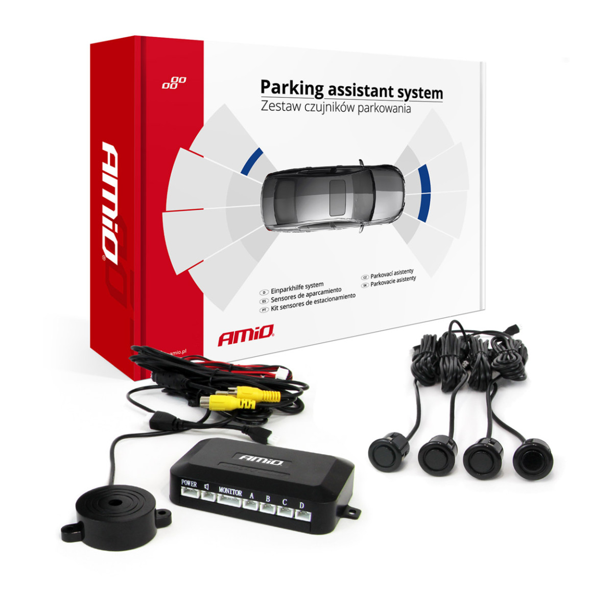 Parkimisandurite komplekt kaamera ja LCD-ekraani jaoks, GOLD 18 mm AMIO-02992