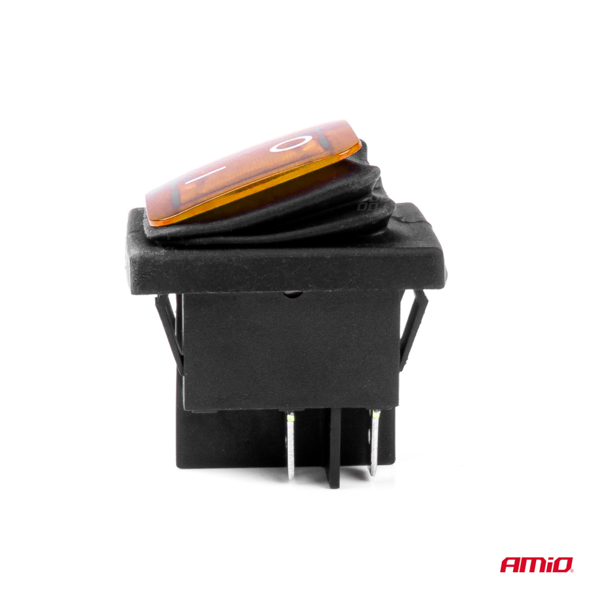 Ristkülikukujuline lüliti kollase valgustusega AMIO-03091