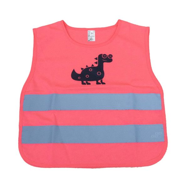 Laste helkurvest DINOSAUR, roosa AMIO-03989