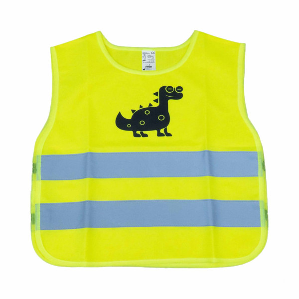 Laste helkurvest DINOSAUR, kollane AMIO-03936