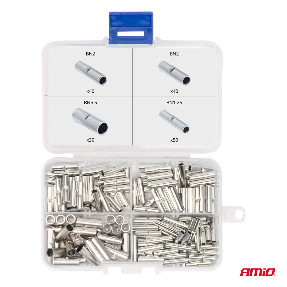 Juhtmeühenduste komplekt BN1.25, BN2, BN5.5, 160 tk. AMIO-04123