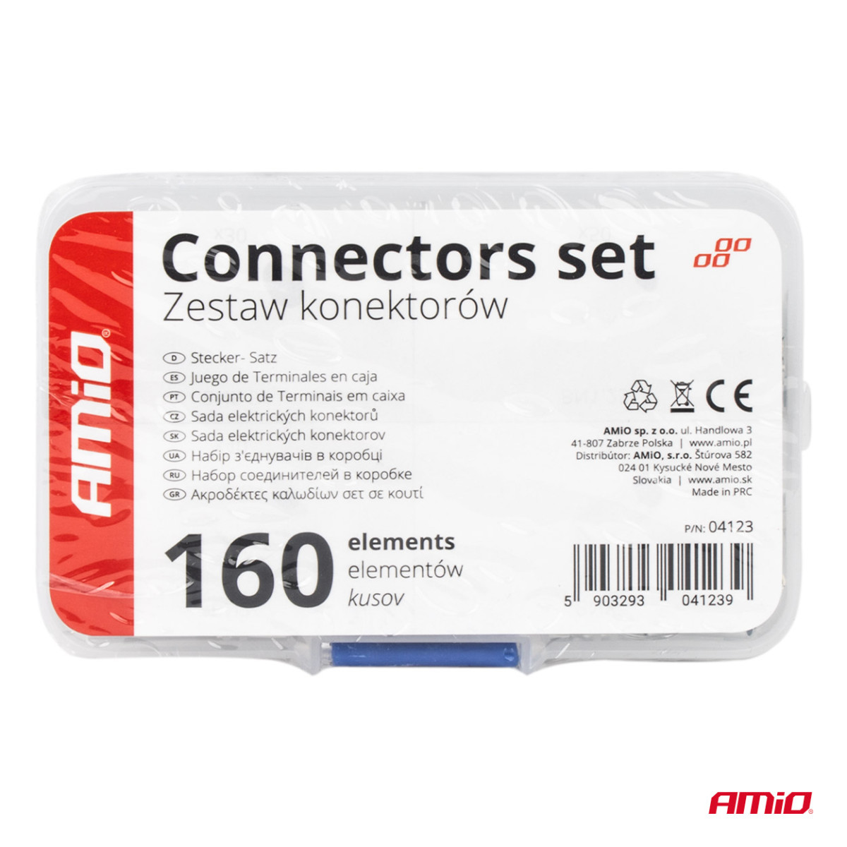 Juhtmeühenduste komplekt BN1.25, BN2, BN5.5, 160 tk. AMIO-04123