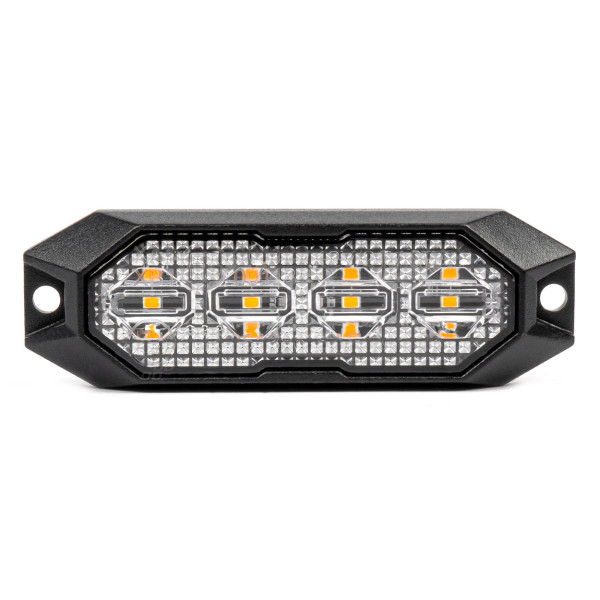 Lame LED-hoiatustule vilkur, oranž, 4x3W, R65 R10, 12V/24V, IP6K9K AMIO-03929