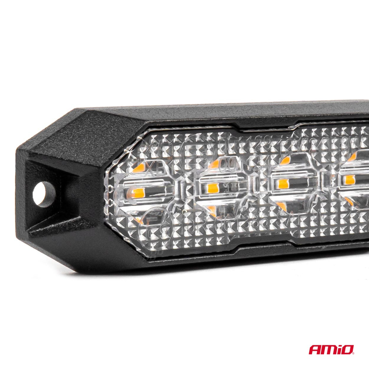 Lame LED-hoiatustule vilkur, oranž, 4x3W, R65 R10, 12V/24V, IP6K9K AMIO-03929