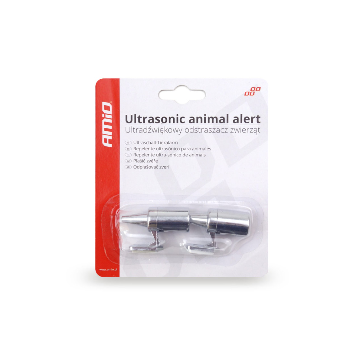 Ultraheli metsloomade peletaja, kroom, 2 vilet AMIO-02454