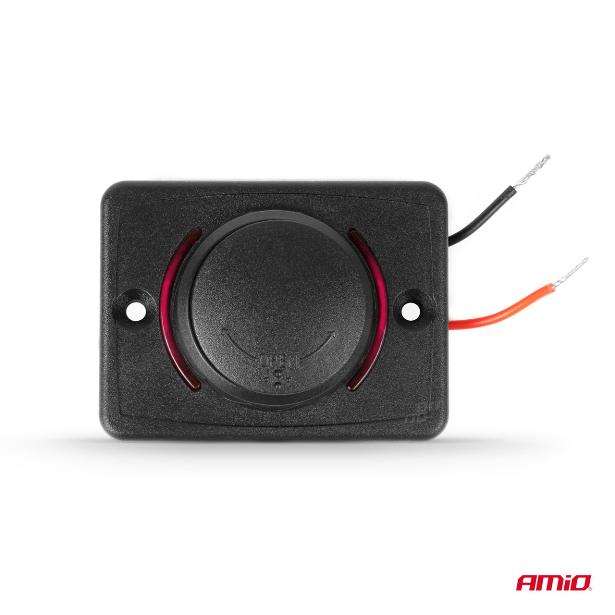 Ruudukujuline veekindel telefonilaadija punase LED-tulega, USB + USB C QC3.0 12/24V