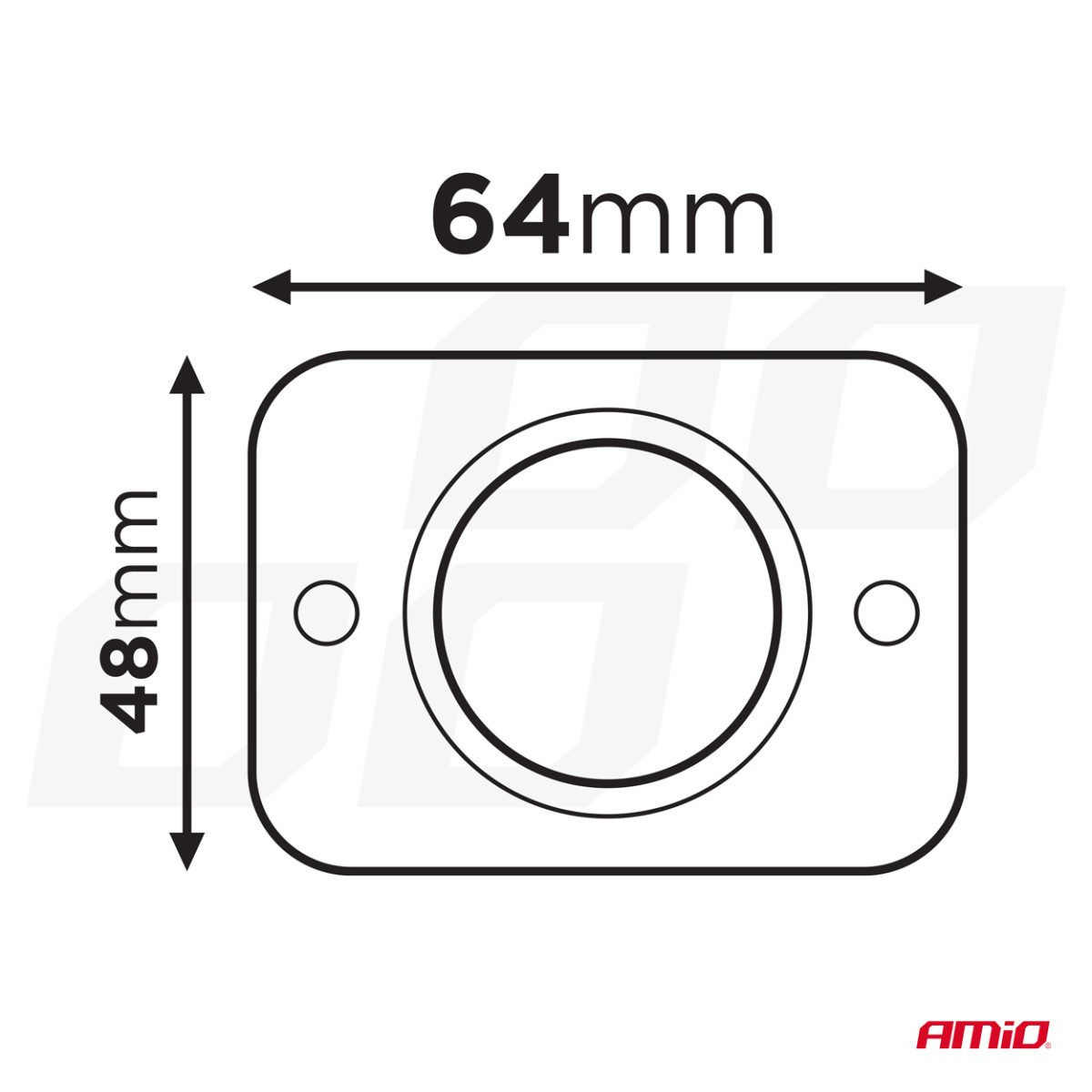 Ruudukujuline veekindel telefonilaadija punase LED-tulega, USB + USB C QC3.0 12/24V