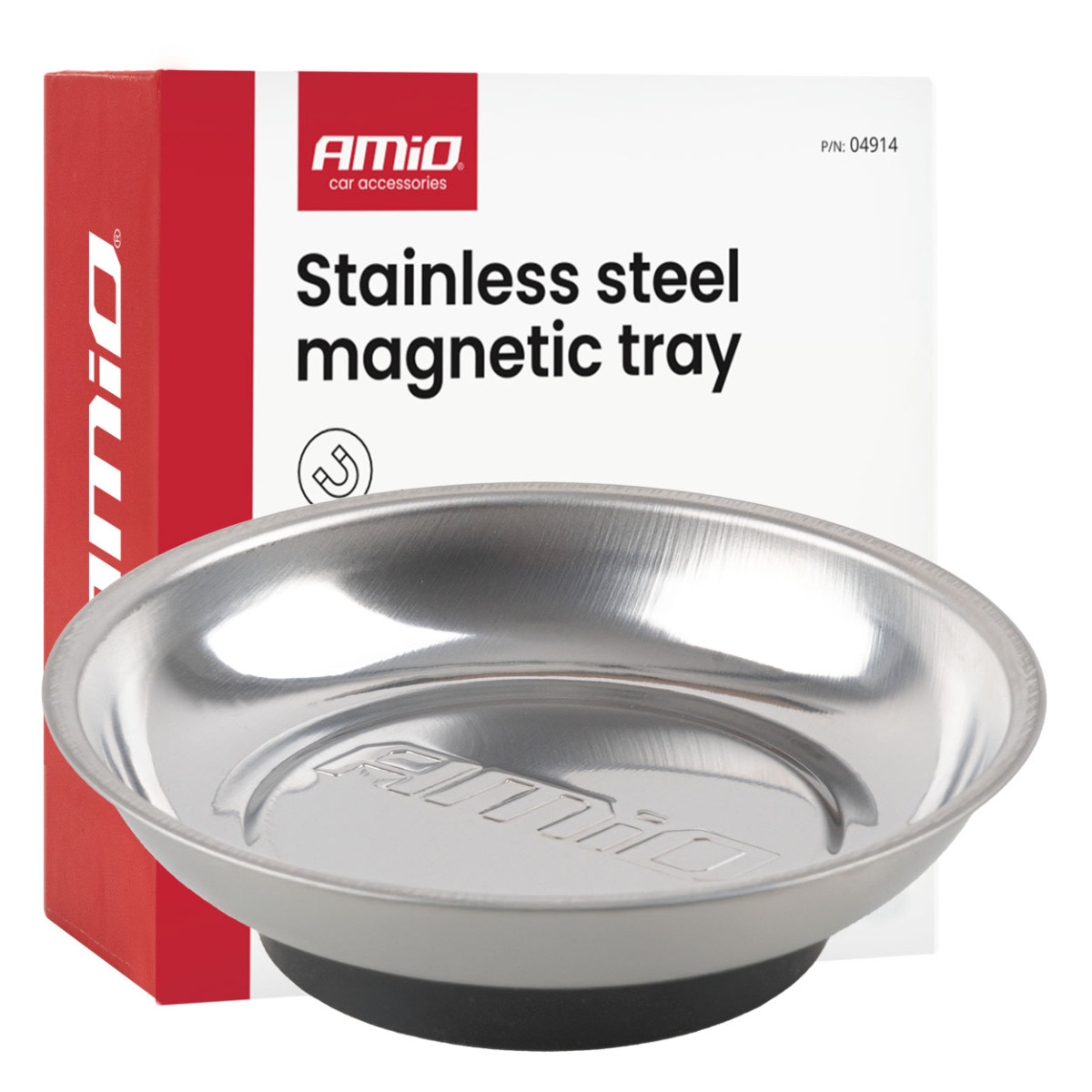 Roostevabast terasest magnetalus, 110 mm AMIO-04914