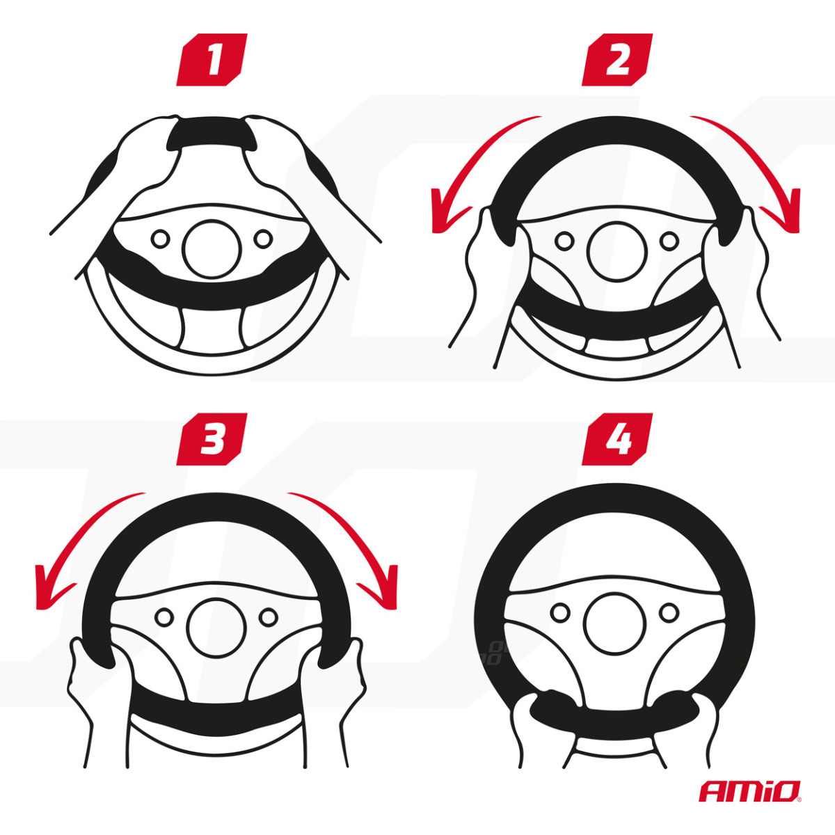Auto roolikate 44-46 cm, ehtne nahk, SWC-49-XXL