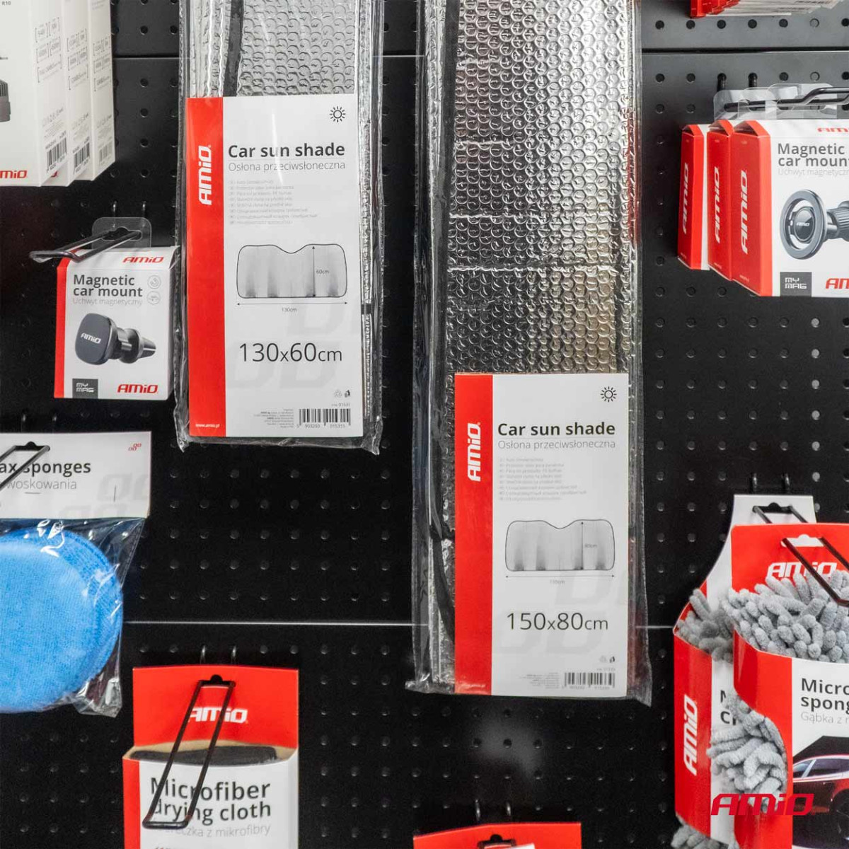 Esiklaasi kaitse 130x60 cm, hõbedane, PE mull AMIO-01531