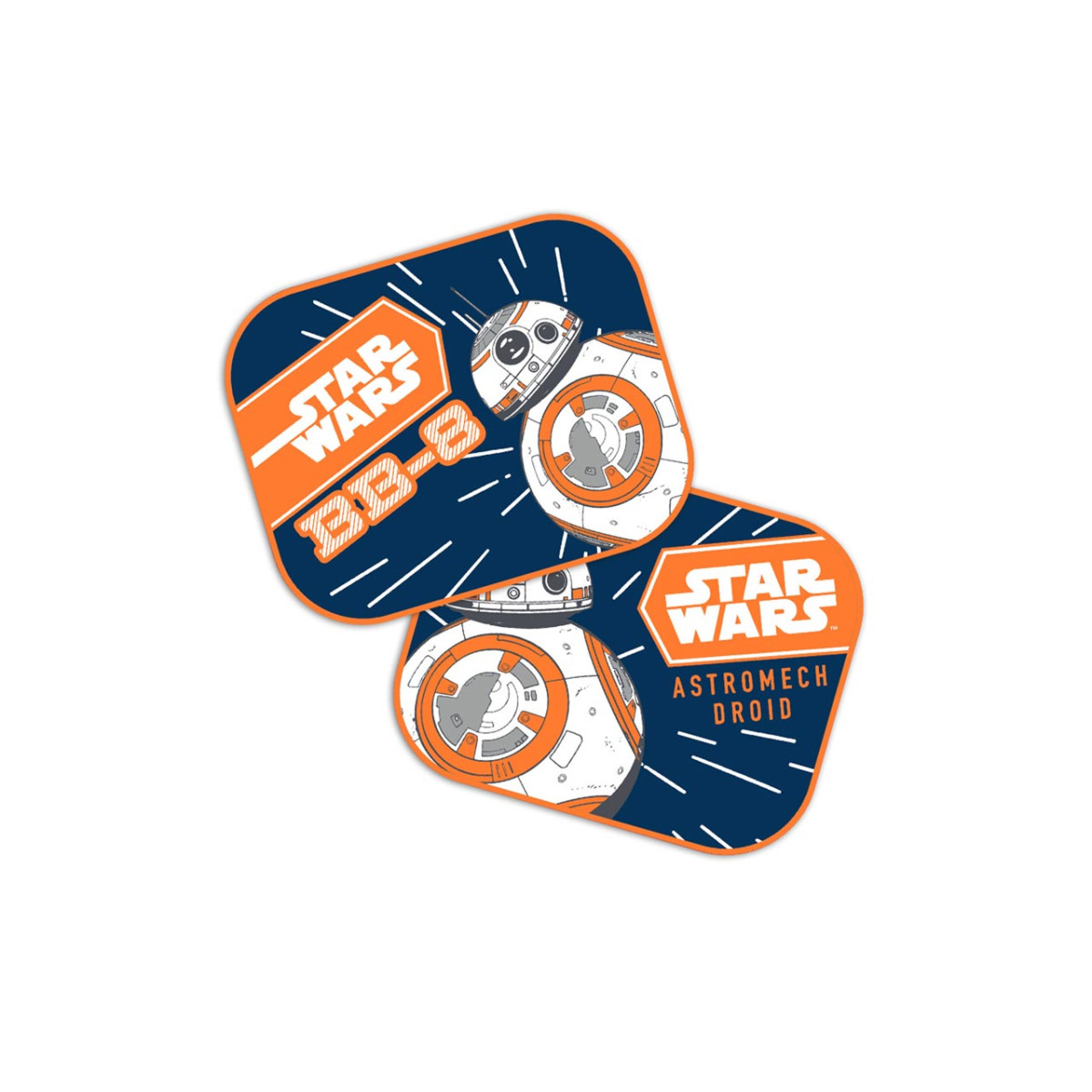 Auto külgmised päikesesirmid 44x35 cm, 2 tk., Star Wars BB-8