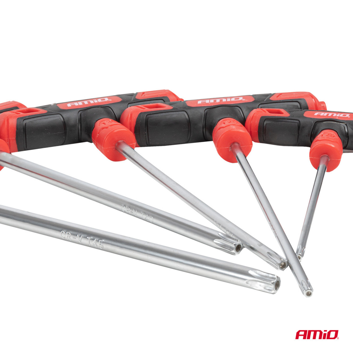 Torx-võtmete komplekt T-käepidemega, 8 osa. AMIO-04827