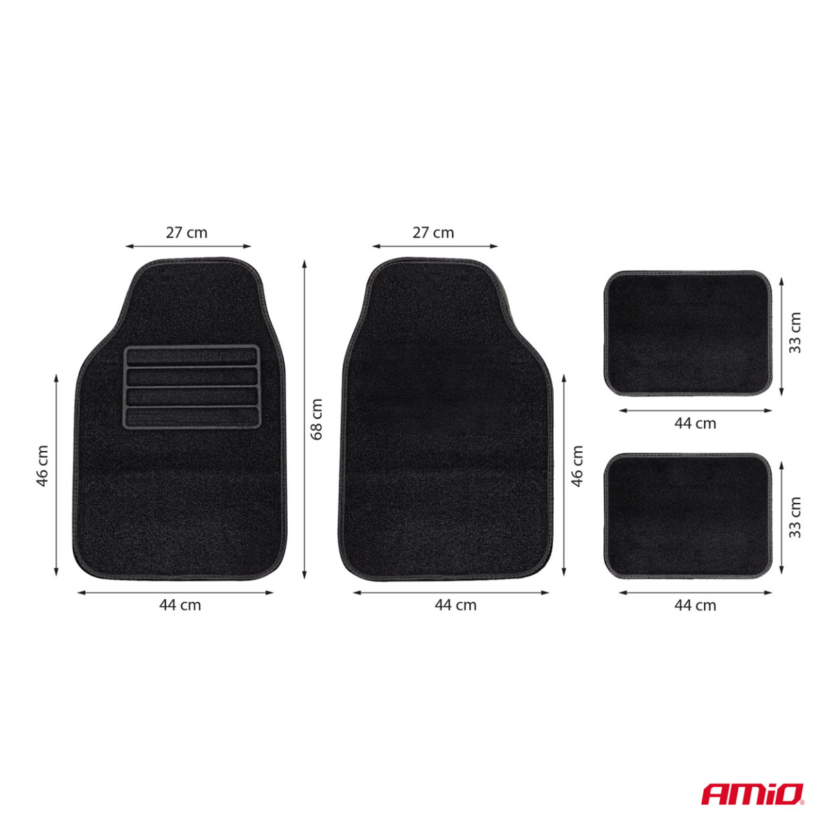 Universaalsed tekstiilist (veluur) matid TCM-04, 68x44 cm / 44x33 cm, AMIO-04698