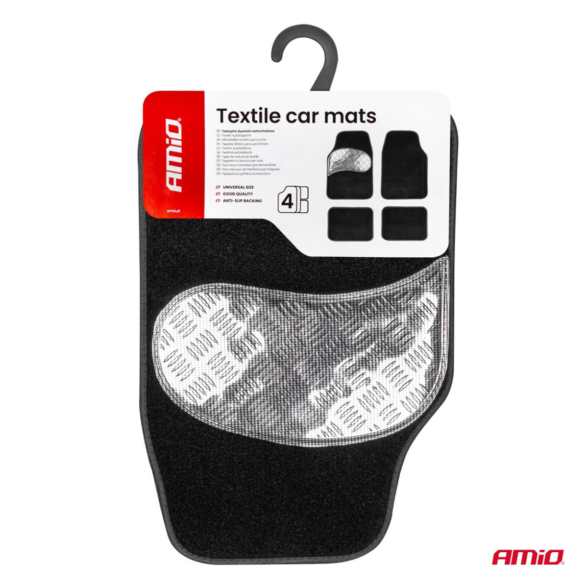 Universaalsed tekstiilist (veluur) matid TCM-06, 65×43 cm / 42×28 cm, AMIO-04700