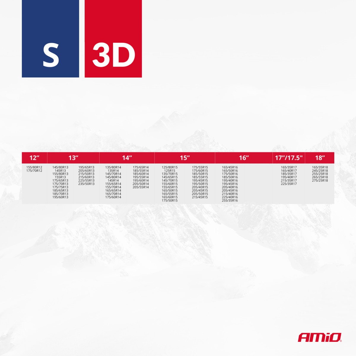 Tekstiilist lumeketid 3D, S, 2 tk.