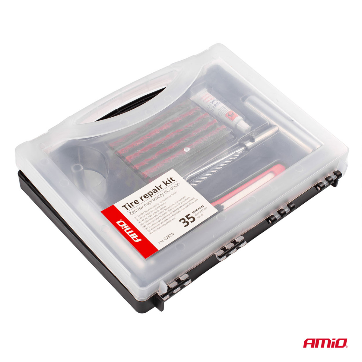 Suurte sisekummita rehvide remondikomplekt 36 osa. AMIO-02829