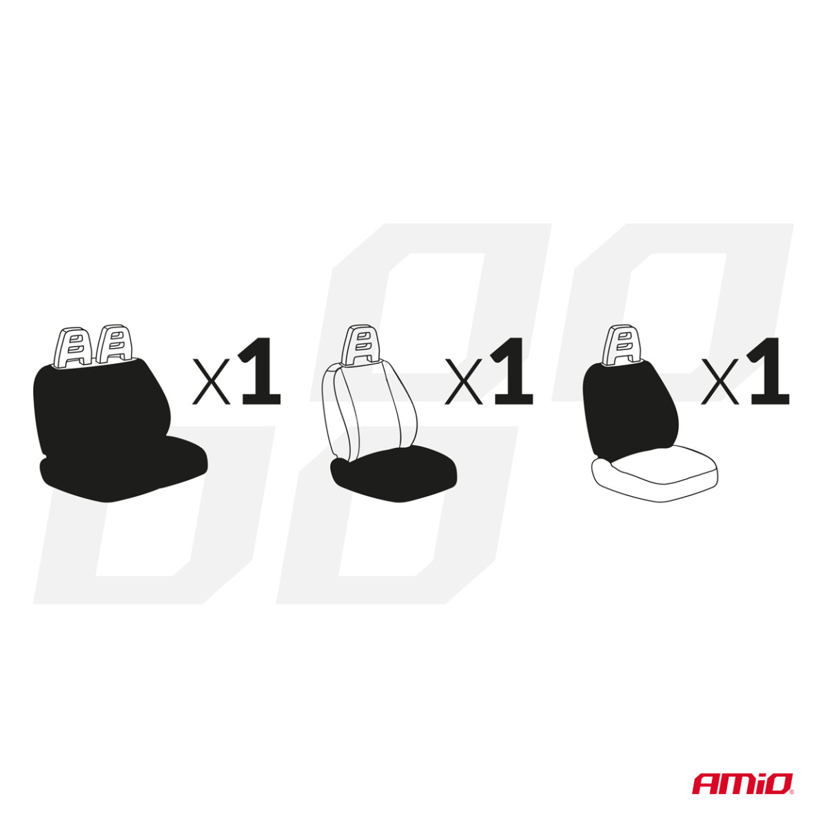 Universaalsed istmekatted väikebussidele SC-01 - hall