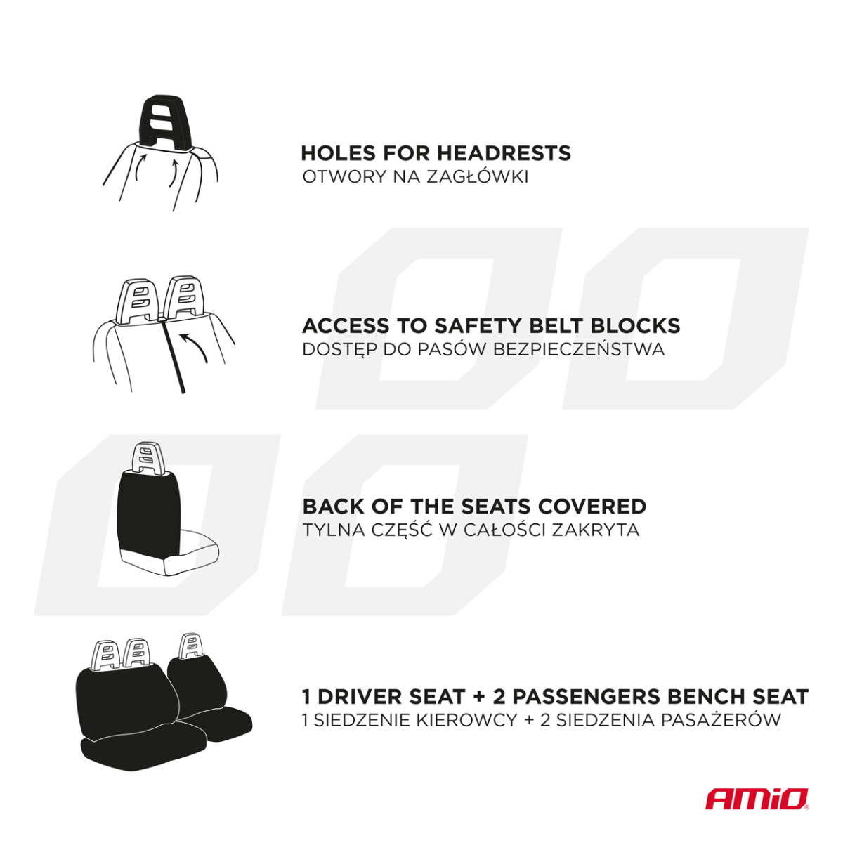 Universaalsed istmekatted väikebussidele SC-01 - hall