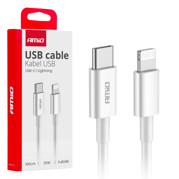 USB-C - Lightning kaabel 20W 100cm FullLINK AMIO-03898