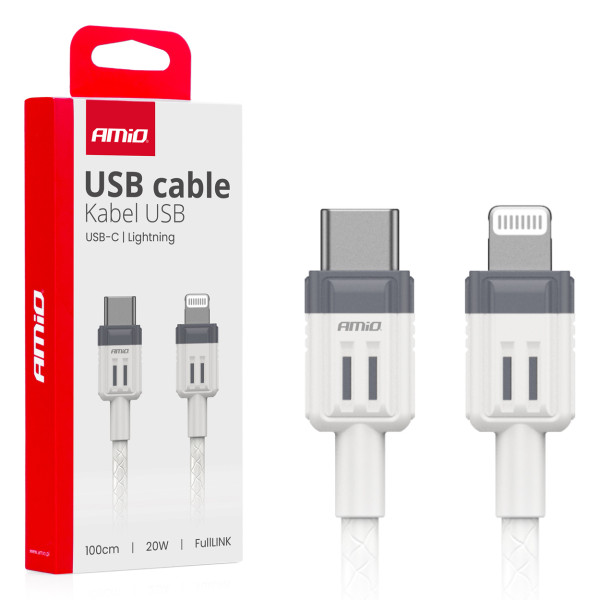 USB-C - Lightning iPhone'i kaabel 20W 100 cm FullLINK AMIO-03910