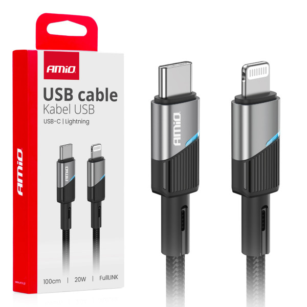 USB-C - Lightning kaabel 20W 100 cm FullLINK AMIO-03928